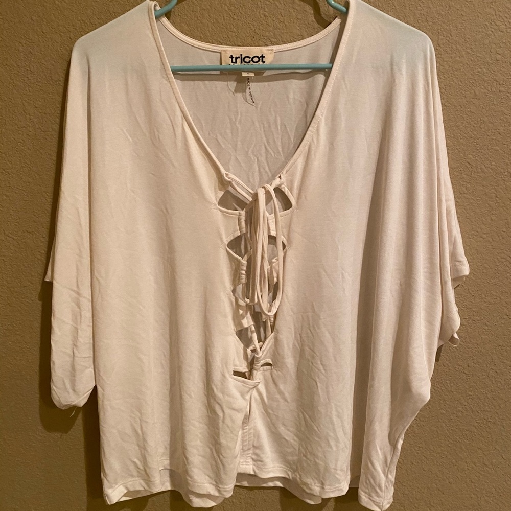 Tricot cream dress shirt